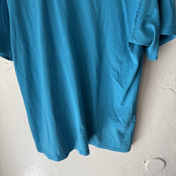 Vintage Oneita Shirt Mens XL Blue Made USA Power 50 Crewneck T-Shirt Tee 90s - Picture 3 of 7